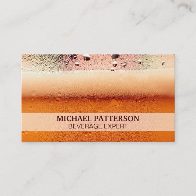 Carte De Visite Mug de bière congelée | Condensation en verre (Devant)