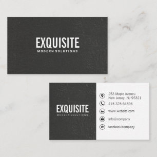 Carte De Visite Mur en béton de texture noire