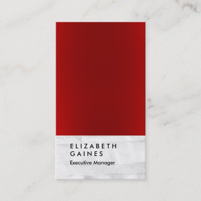 Carte De Visite Mur gris rouge vertical simple gestionnaire (Devant)