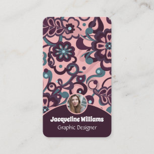 Carte De Visite Mûre Groovy Psychédélique 60s 70s Floral II