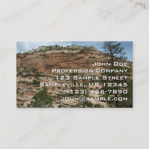Carte De Visite Murs de roche usés dans le parc national de Zion