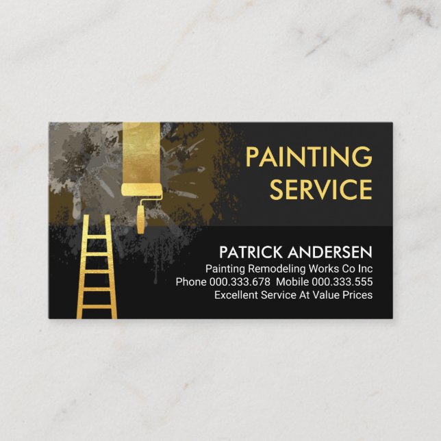 Carte De Visite Murs sales Peinture Splatter Home Réparation (Devant)