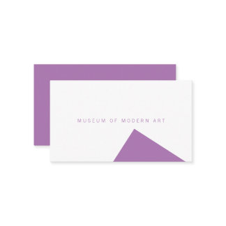 Carte De Visite Musée angle minimal avant et arrière solide