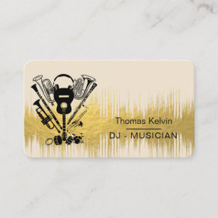 Carte De Visite Music Instruments Event Organizer DJs Player