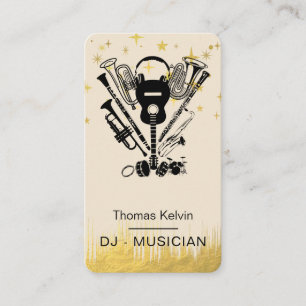 Carte De Visite Music Instruments Event Organizer DJs Player
