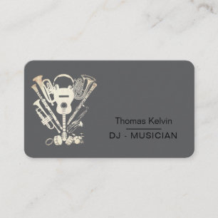 Carte De Visite Music Instruments Event Organizer DJs Player