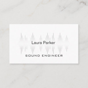 Carte De Visite Music Studio Professional Sound Engineer Minimal