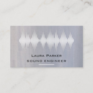 Carte De Visite Music Studio Professional Sound Engineer Minimal 
