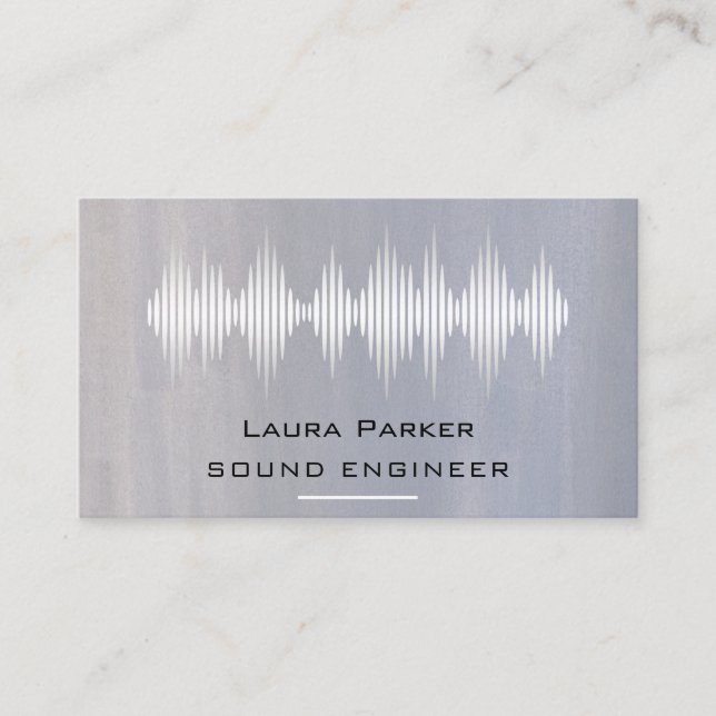 Carte De Visite Music Studio Professional Sound Engineer Minimal  (Devant)