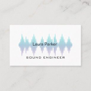 Carte De Visite Music Studio Professional Sound Engineer Minimal B