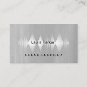 Carte De Visite Music Studio Professional Sound Engineer Minimal B