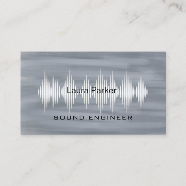 Carte De Visite Music Studio Professional Sound Engineer Minimal B (Devant)