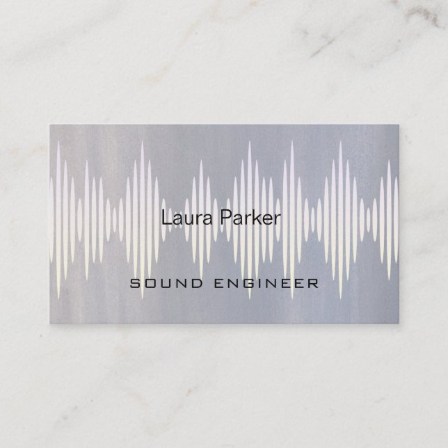 Carte De Visite Music Studio Professional Sound Engineer Minimal B (Devant)