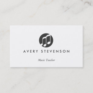 Carte De Visite Music Teacher, Music Notes, Musicien