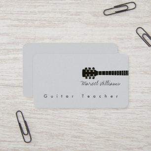 Carte de visite musicale pour un professeur de gui