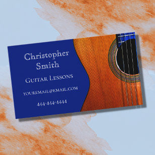Carte De Visite Musician Guitar Lessons