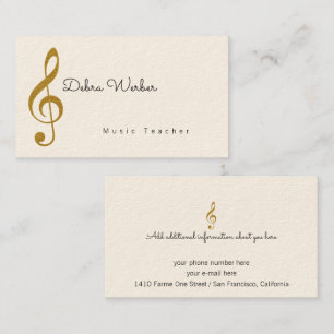 Carte de visite musicien avec note de musique trip