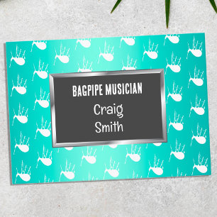 Carte De Visite Musicien Bagpiper