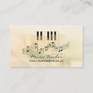 Carte De Visite Musicien/Carte de visite de l'enseignant de musiqu