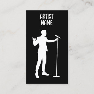 Carte De Visite Musicien Chanteur MC Microphone Artiste Homme