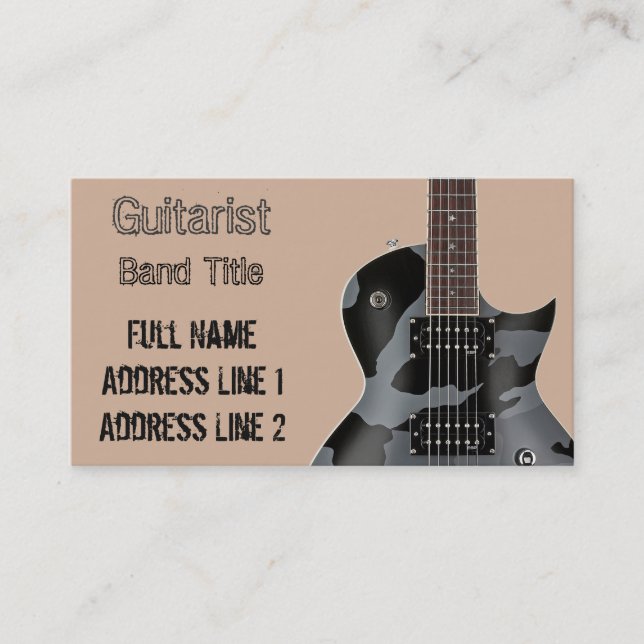 Carte De Visite Musicien de hard rock/en métal (Devant)