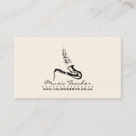 Carte De Visite Musicien de jazz/Carte de visite enseignant de mus