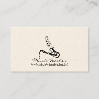 Carte De Visite Musicien de jazz/Carte de visite enseignant de mus