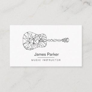 Carte De Visite Musicien de minimaliste de logo de guitare de