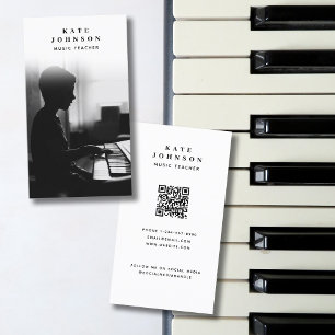Carte De Visite Musicien enseignant de musique Photo Médias sociau