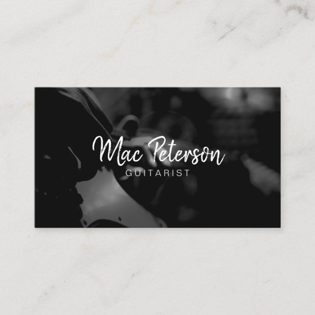 Carte De Visite Musicien guitariste (Devant)