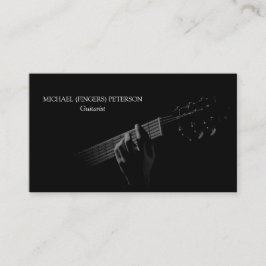 Carte De Visite Musicien guitariste acoustique