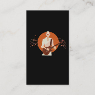 Carte De Visite Musicien guitariste de guitare électrique Jazz Lov