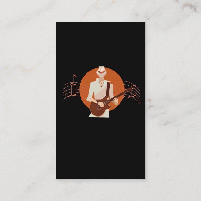 Carte De Visite Musicien guitariste de guitare électrique Jazz Lov (Devant)