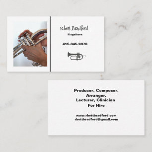 Carte De Visite Musicien Horn Player Compositeur Organisateur