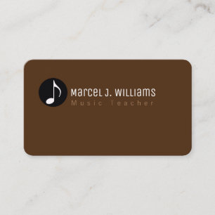 Carte De Visite Musicien   Maître de musique brun