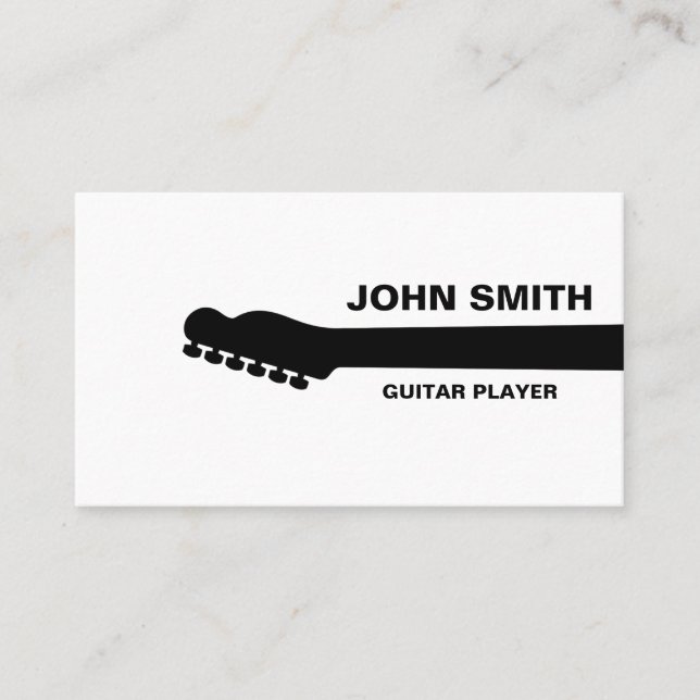 Carte De Visite Musicien musical de professeur de guitare (Devant)