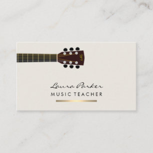 Carte De Visite Musicien Musique Enseignant Guitare instrument Gol
