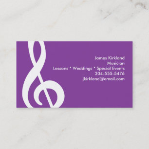 Carte De Visite Musicien Musique Professeur Directeur de bande Tre
