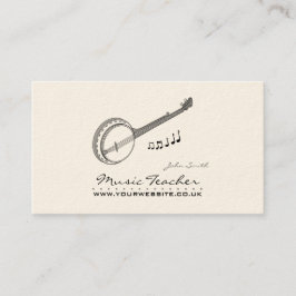 Carte De Visite Musicien/professeur de musique (Banjo)
