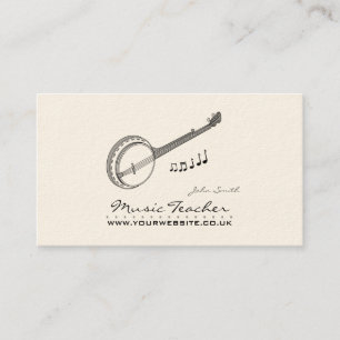 Carte De Visite Musicien/professeur de musique (Banjo)