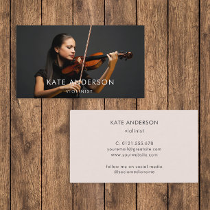 Carte De Visite Musicien professionnel de la photo violoniste mini