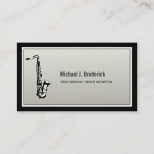 Carte De Visite Musicien professionnel de saxophone