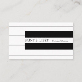 Carte De Visite Musicien, thème musical minimaliste de piano
