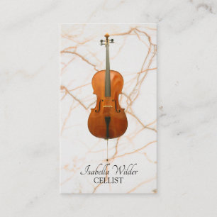 Carte De Visite Musicien violoncelliste élégant