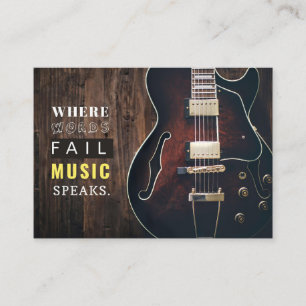 Carte De Visite Musique Art Music Speaks