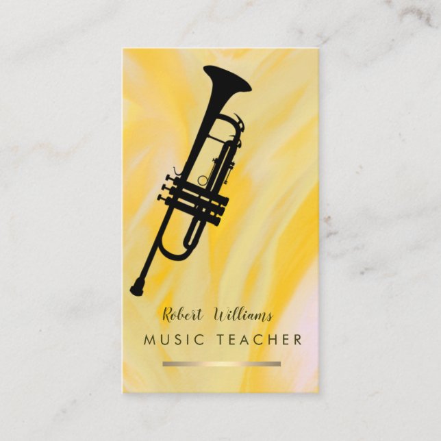 Carte De Visite Musique citron Trumpet Instrument Musique de bande (Devant)