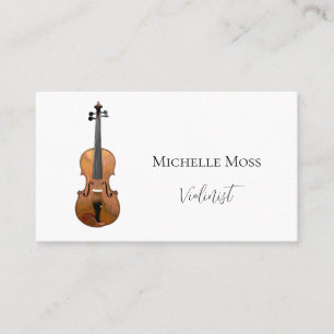 Carte De Visite Musique classique violon rose