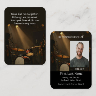 Carte De Visite Musique de tambours de prière Memorial Photo