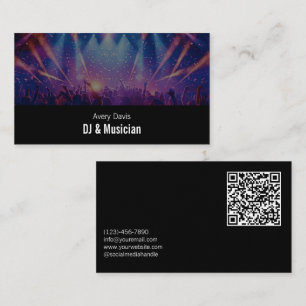Carte De Visite Musique Deejay moderne Musique de fête DJ Djing Co