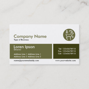 Carte De Visite Musique divisée - Les nuances de kaki